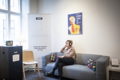 DR-lounge  i udstillingen hos Landsforeningen Liv&Død